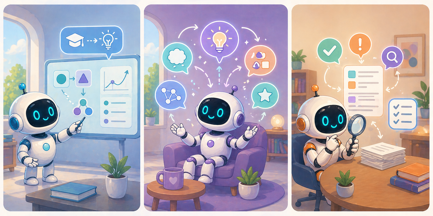 Tutor, brainstormer, and reviewer roles